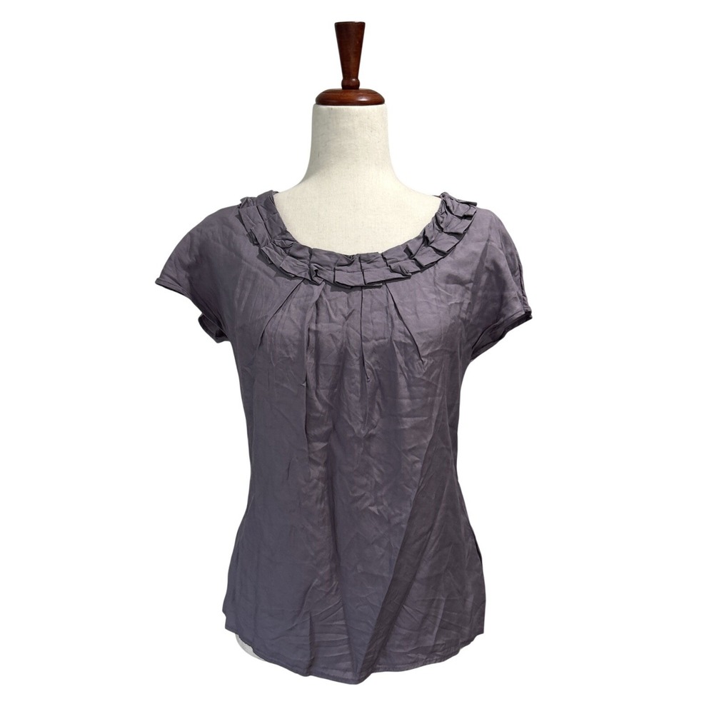 Boden US Size 6 Women's Purple Blouse Viscose & Silk Feminine Romantic